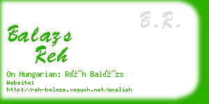 balazs reh business card